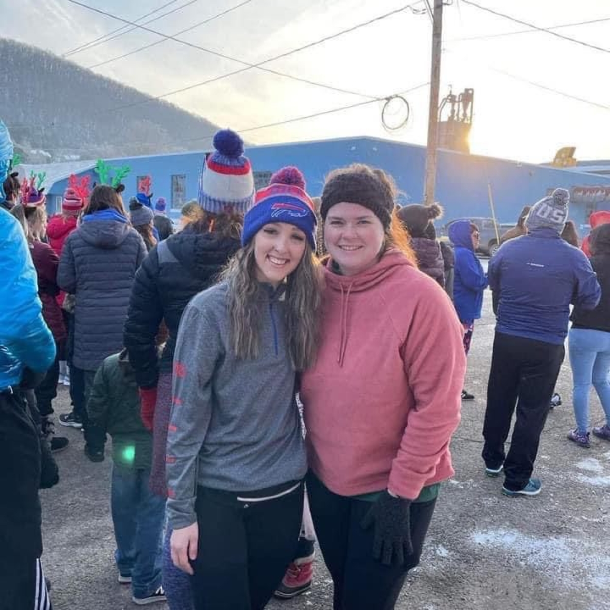 Girls participating in the Ellicottville Turkey Trot