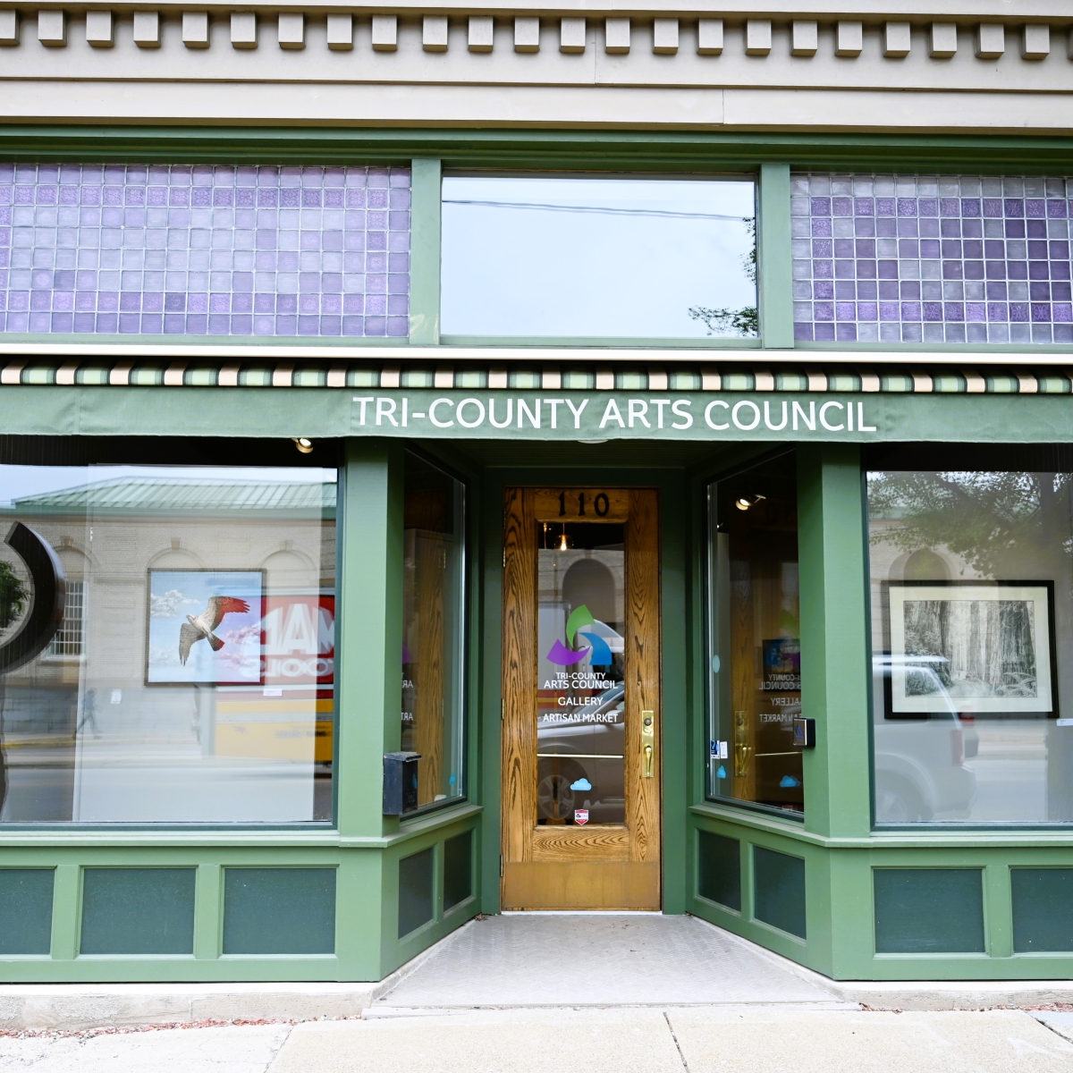 Tri County Arts Council, store front