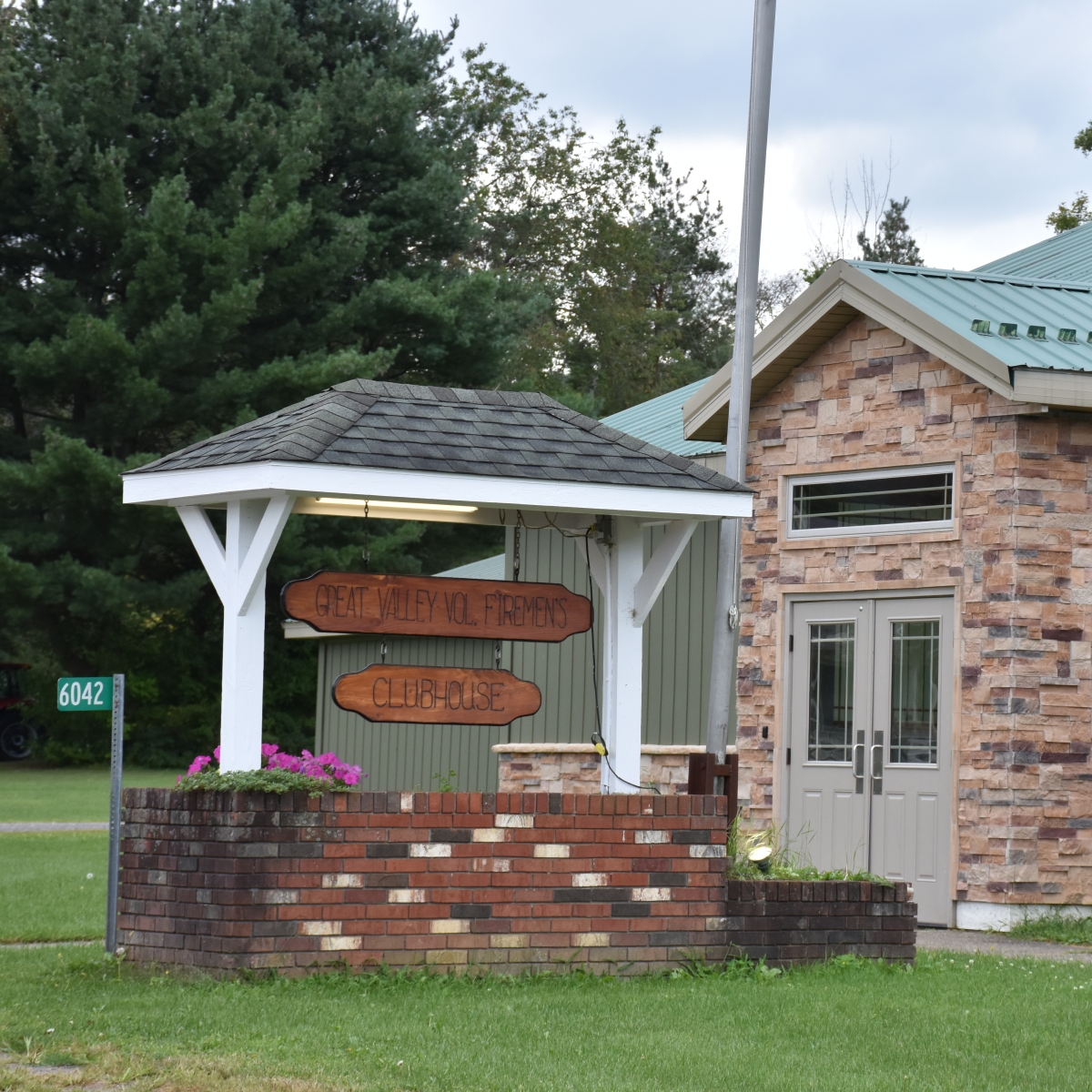 Outside view of Great Valley Firemen's Clubhouse