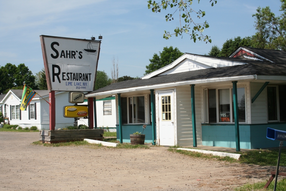 Outside the Sahr's Restaurant