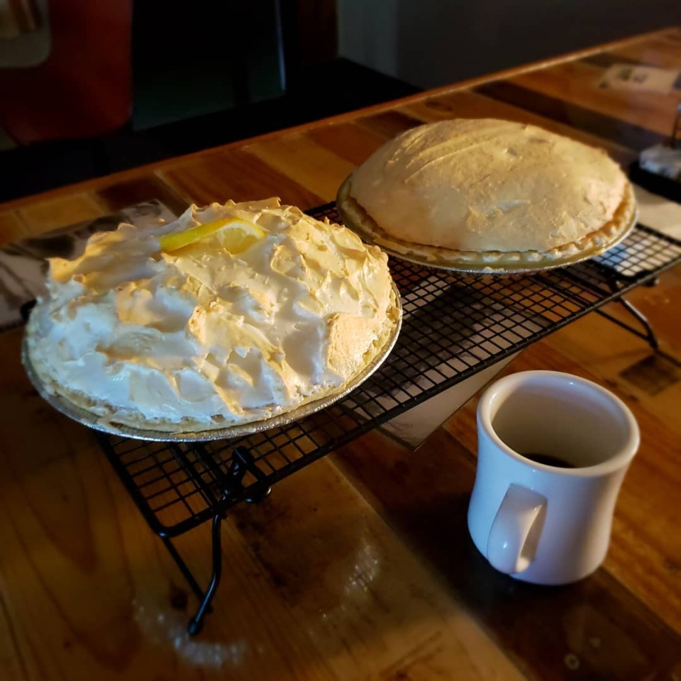 Pie and coffee from Spot 2 Be Restaurant