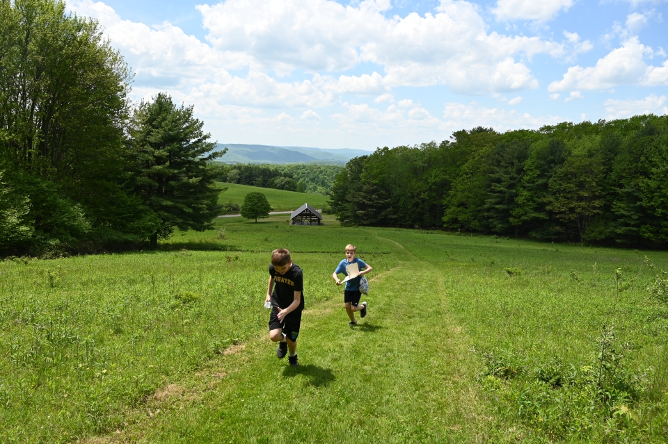 Playing at Pfeiffer Nature Center