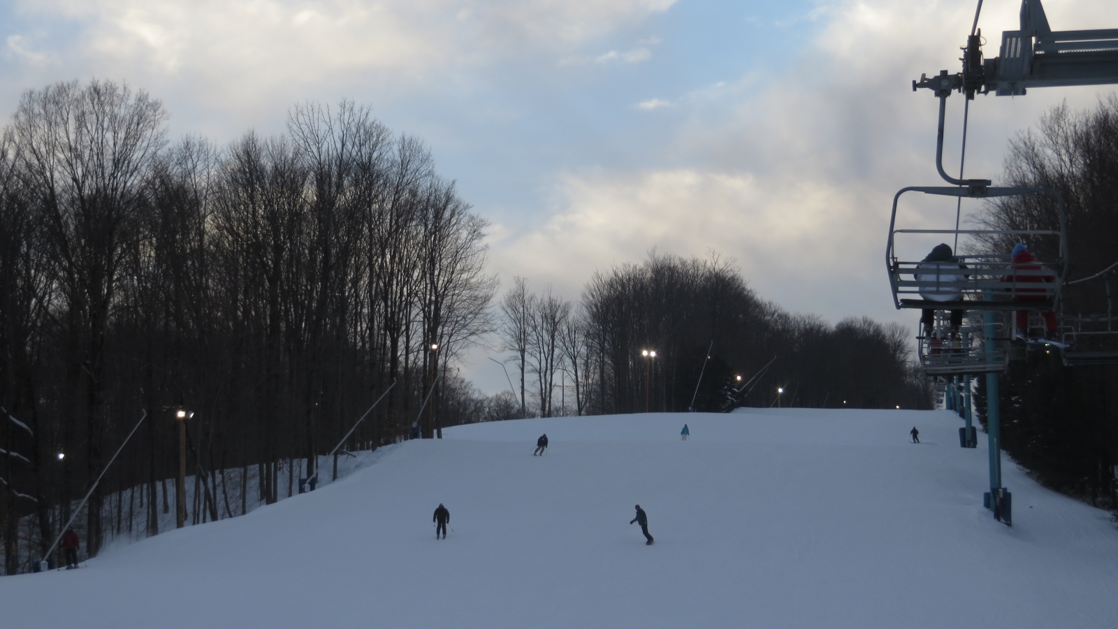 Skiers and Snowboarders at Holiday Valley 