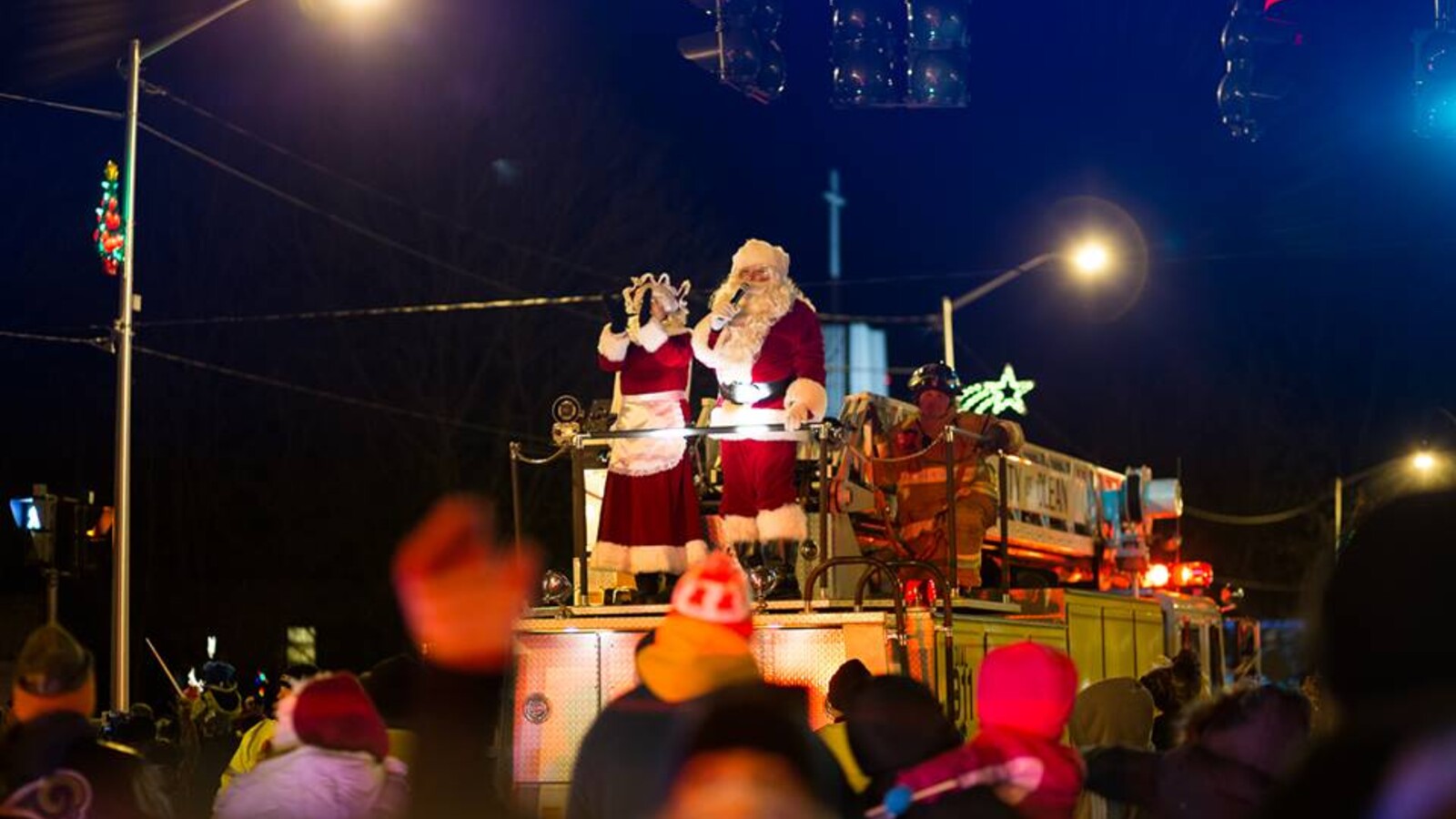 Santa and Mrs. Claus at Santa Claus Lane Parade