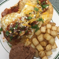 Breakfast food at Green Acres Cafe