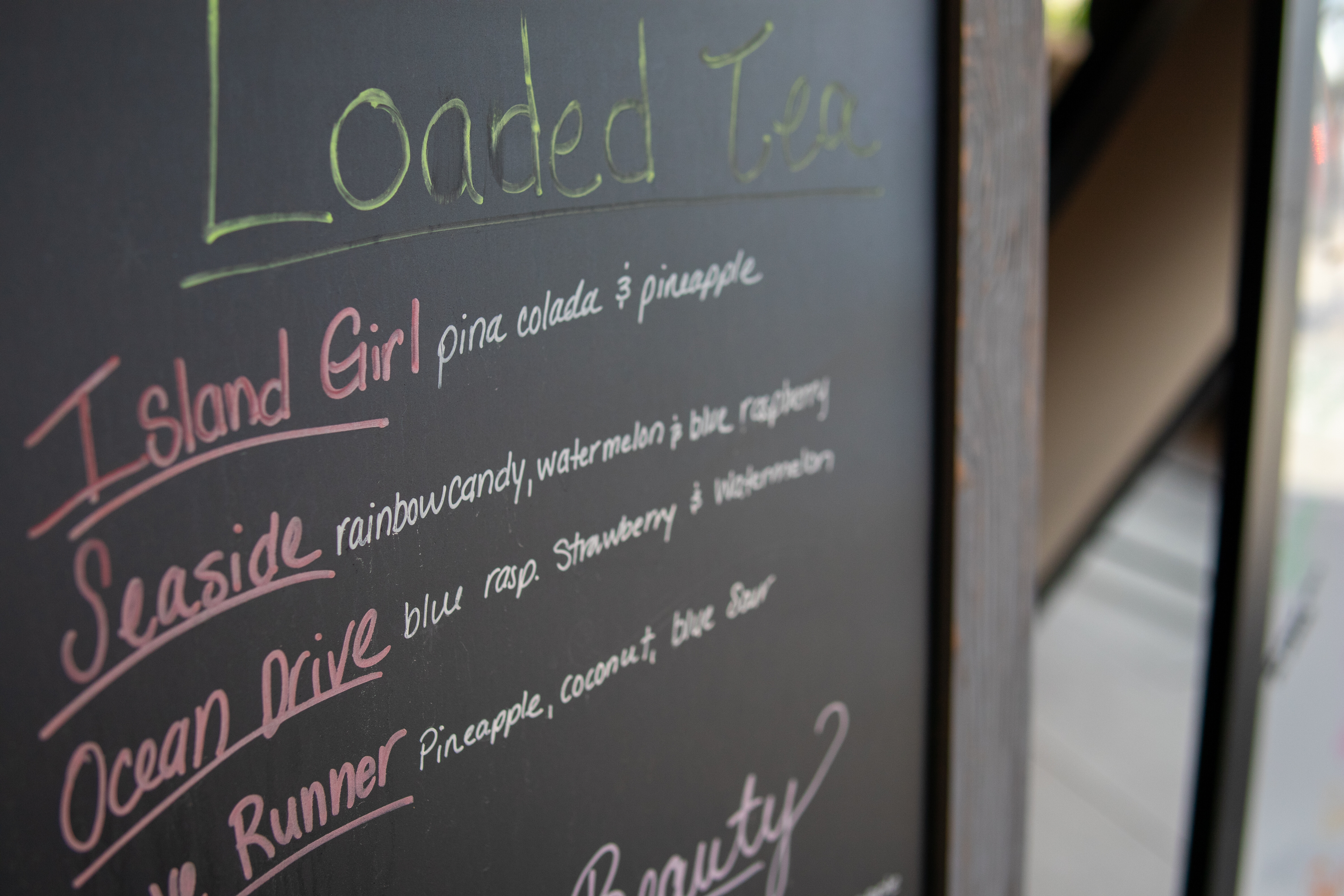 Loaded Tea Menu