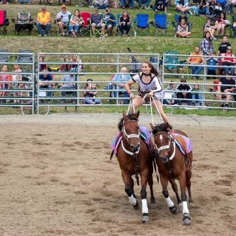 Trick rider at Triple D Rodeo