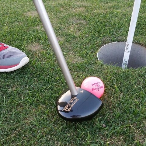 Golf club and ball at Bigfoot Park Golf