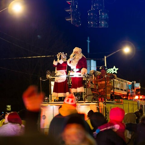 Santa and Mrs. Claus at Santa Claus Lane Parade