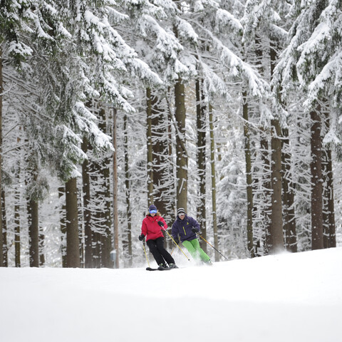 Skiiers at Holiday Valley