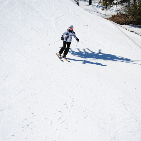 Skiier at HoliMont