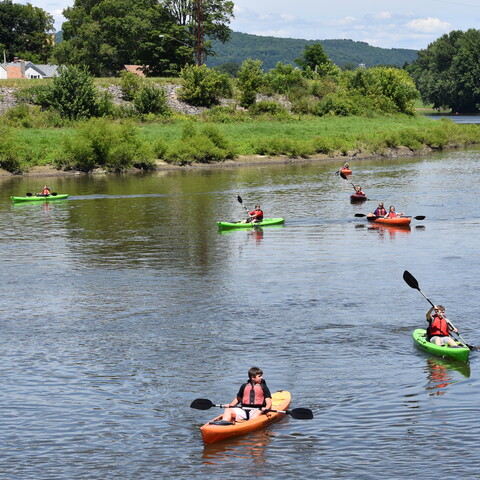 Kayakers on the Allegheny River