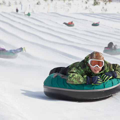 Sledding at Holiday Valley Tubing Company