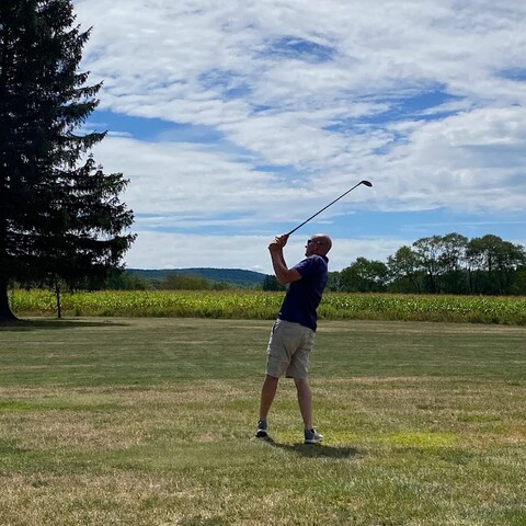 Golfer at Ischua Valley Country Club